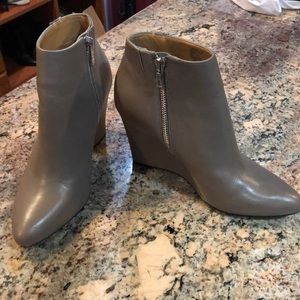 Wedge ankle booties